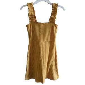 Francesca's Collections Mustard Mini Dress